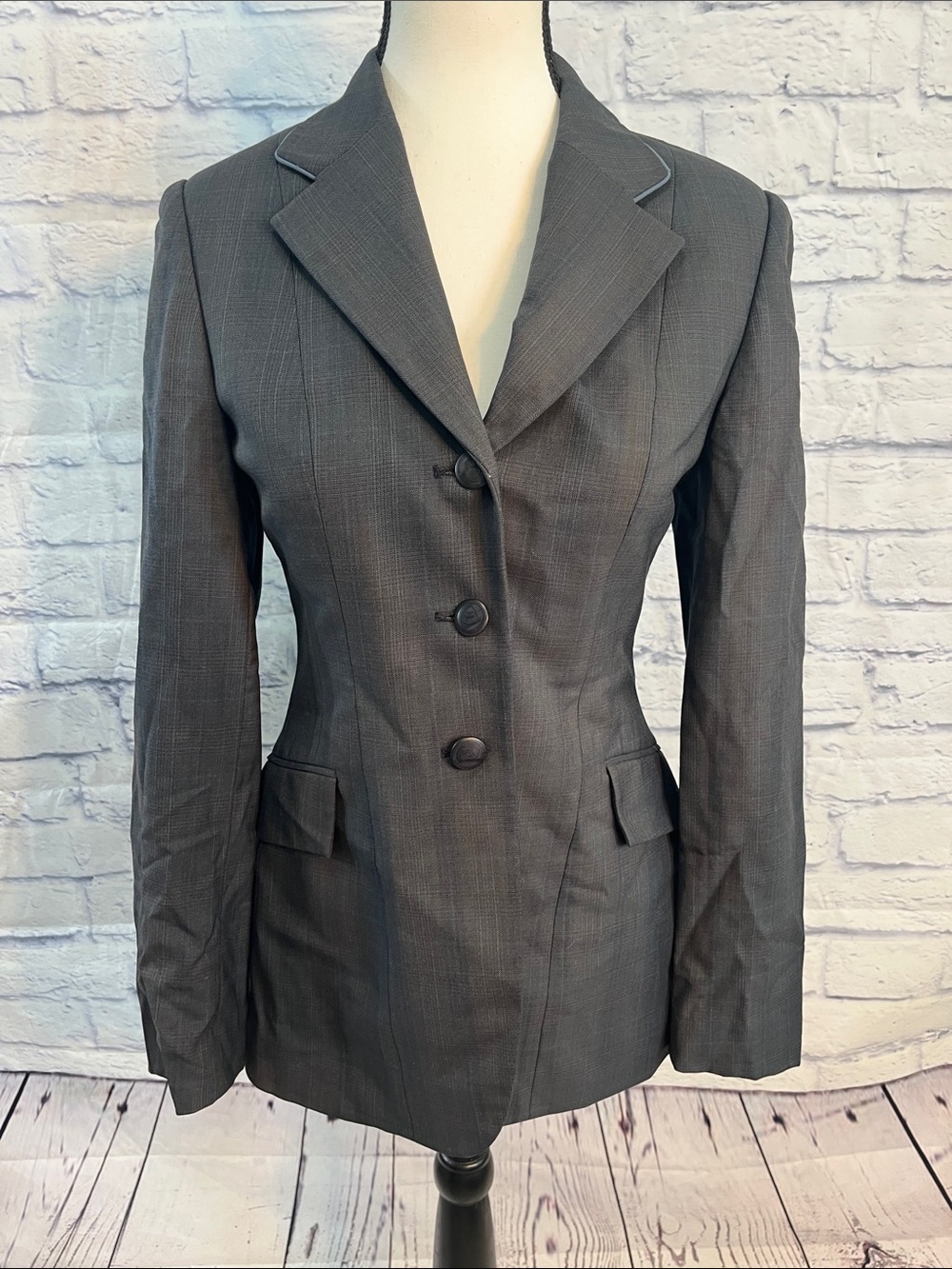 Ariat Equestrian Pro Series Blazer Western Tailored 3-Button  Gray Size 8R